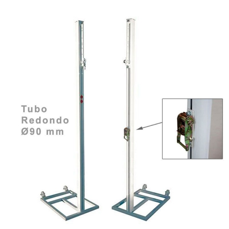 Juego Postes Voleibol Trasladables Ø90 mm- Altura Regulable - Aluminio