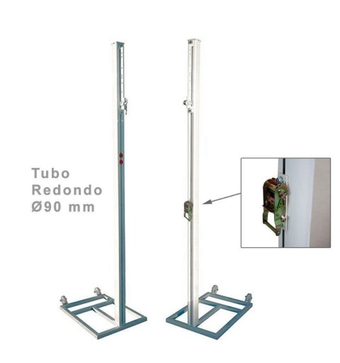 Juego Postes Voleibol Trasladables Ø90 mm- Altura Regulable - Aluminio