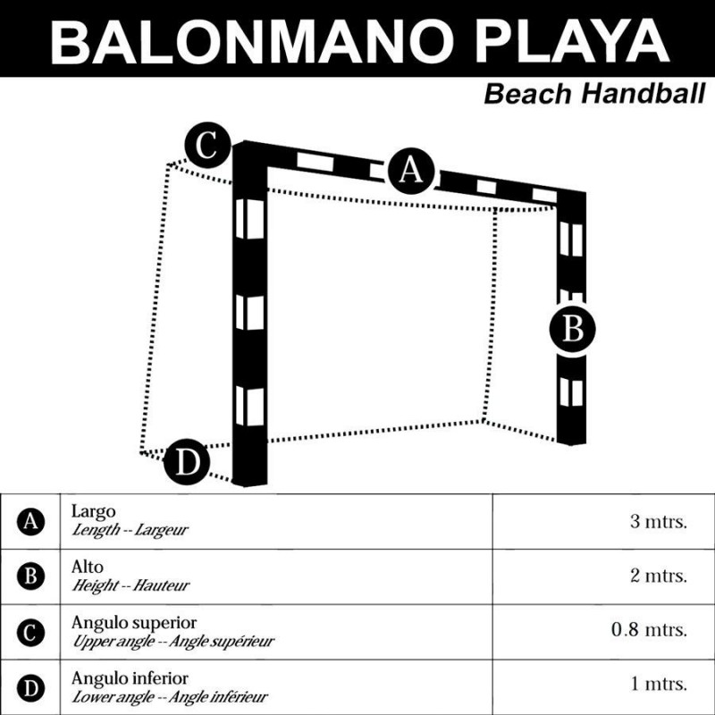 Juego Redes Porterías Balonmano Playa Champion