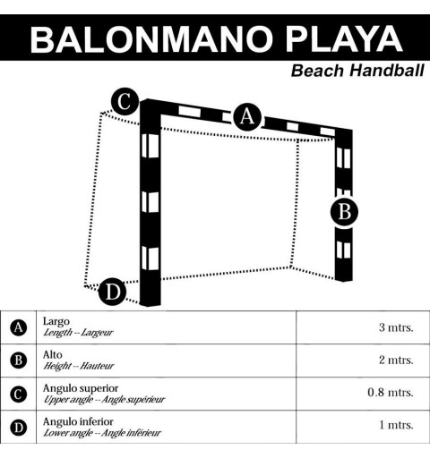 Juego Redes Porterías Balonmano Playa Champion