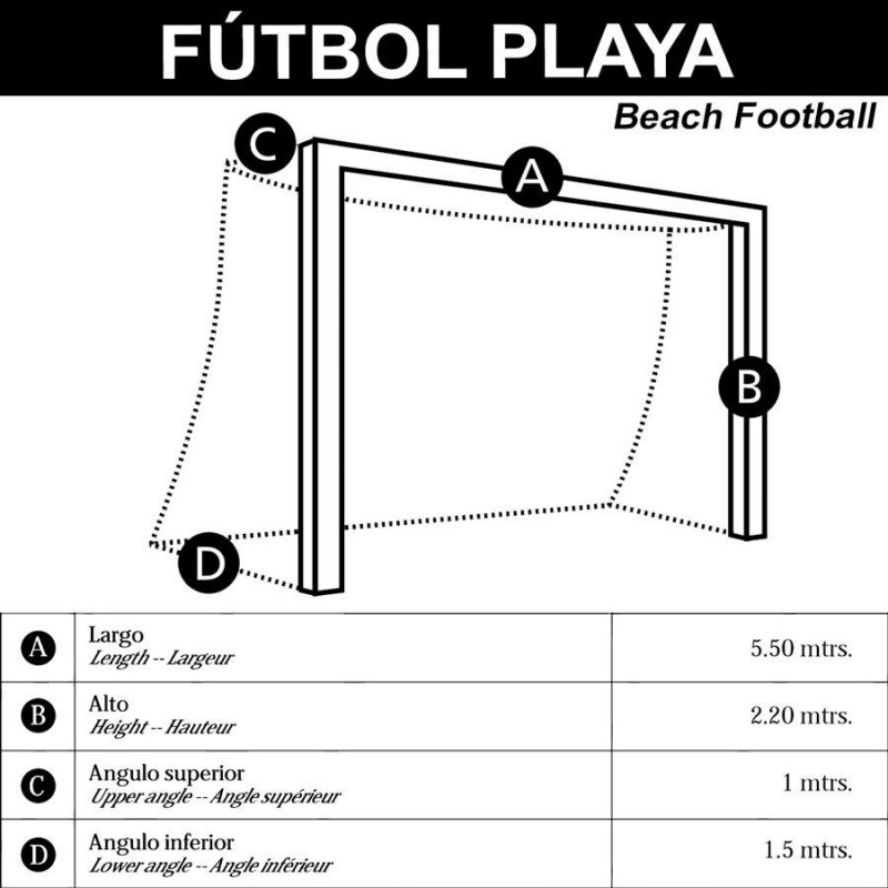 Juego Redes Porterías Fútbol Playa Champion