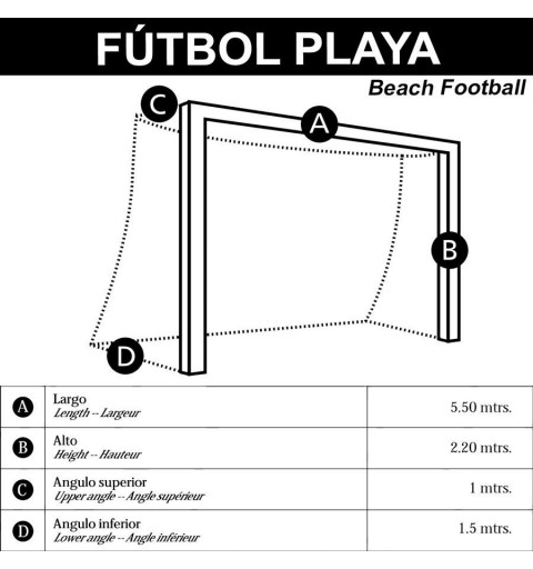 Juego Redes Porterías Fútbol Playa Champion