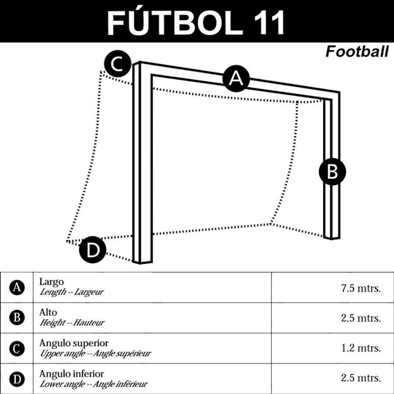 Juego Redes Porterías Fútbol 11 PRO Cajón