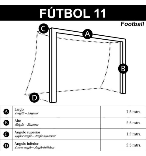 Juego Redes Porterías Fútbol 11 PRO Cajón