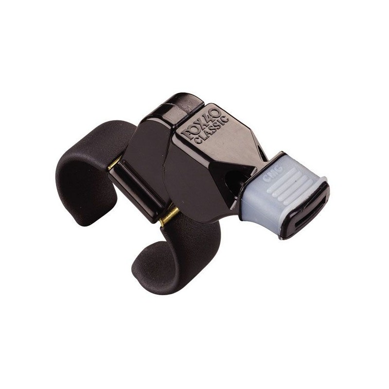 Silbato Fox 40 Classic CMG FingerGrip  Negro