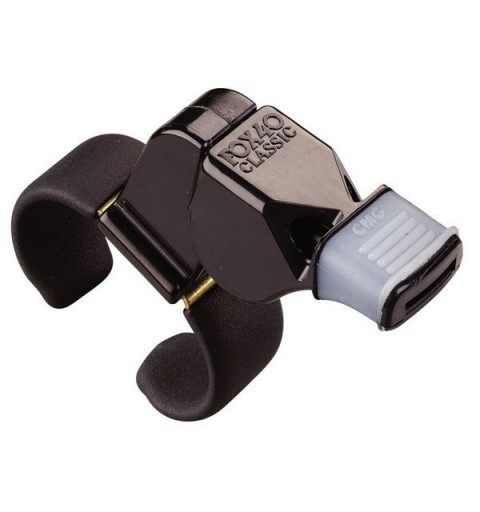 Silbato Fox 40 Classic CMG FingerGrip  Negro