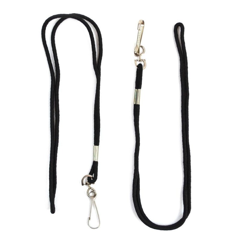 Cordón Silbato Zastor NECK Negro con Mosquetón - 2 unidades