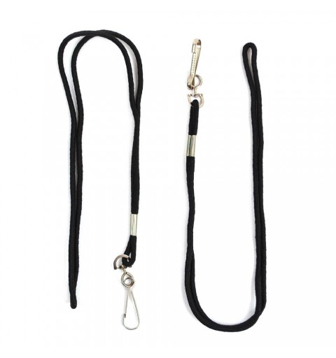 Cordón Silbato Zastor NECK Negro con Mosquetón - 2 unidades