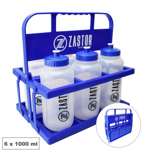 Portabotellas Plegable 6 Botellas 1000ml Zastor KING-6 Azul