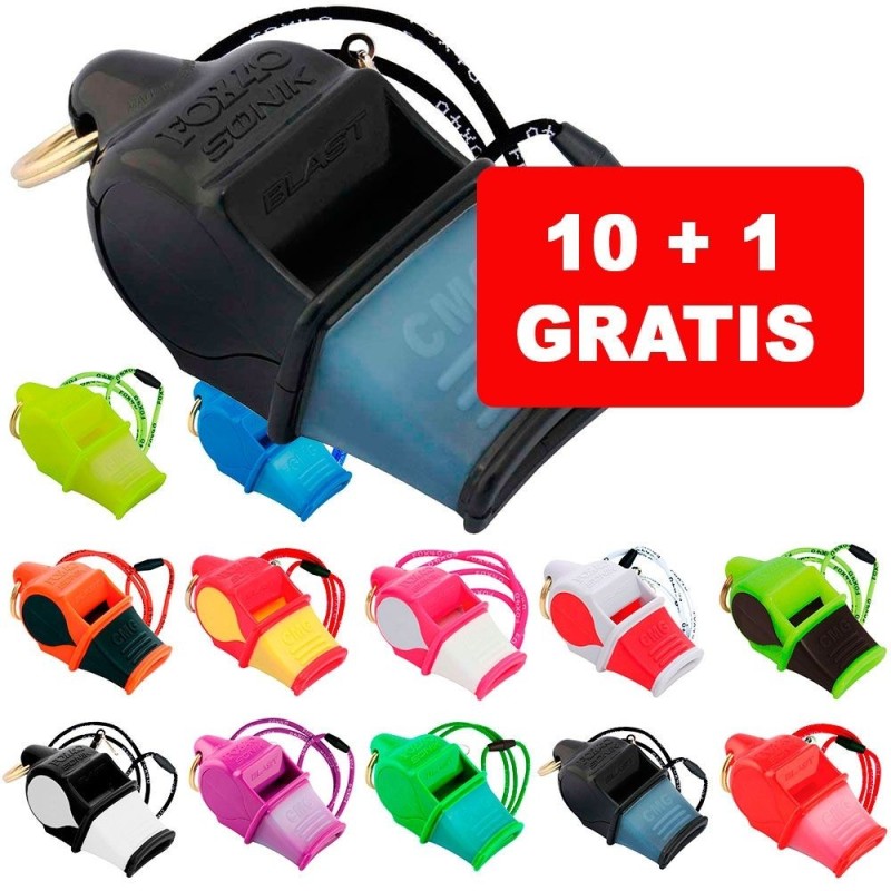 Set 10+1 Gratis - Silbato FOX 40 Sonik Blast CMG