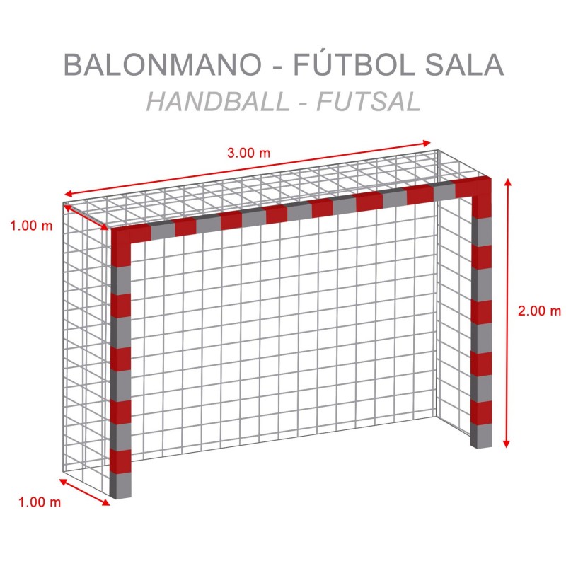 Juego Redes Porterías Fútbol-Sala / Balonmano Basic