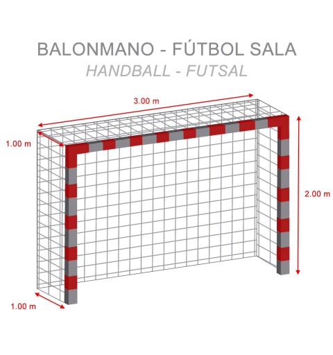 Juego Redes Porterías Fútbol-Sala / Balonmano Champion