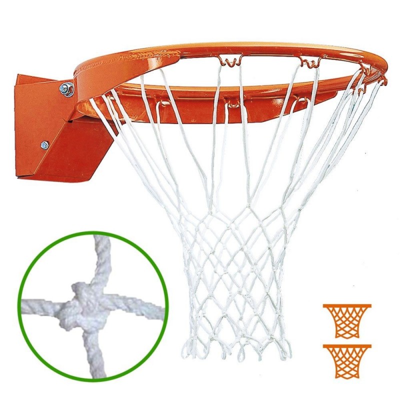 Juego Redes Baloncesto Blanco 6 mm