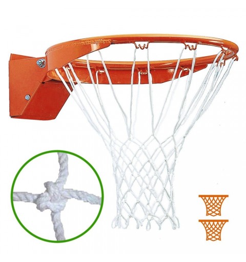 Juego Redes Baloncesto Blanco 6 mm