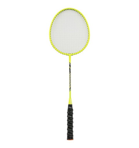 raqueta badminton amarillo fluor