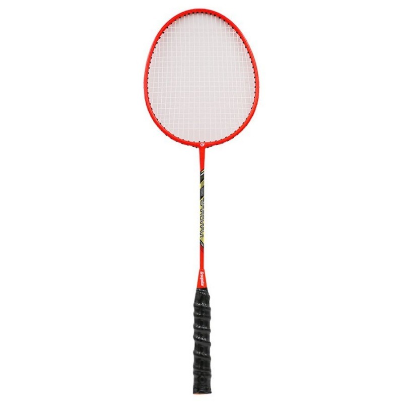 raqueta badminton naranja fluor