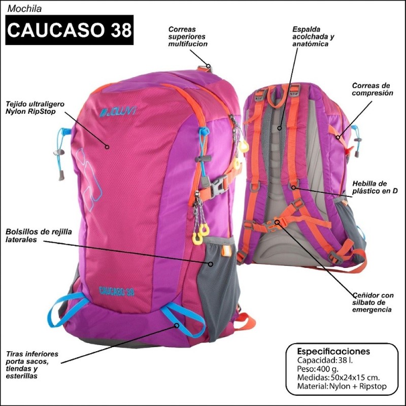 mochila para caminata