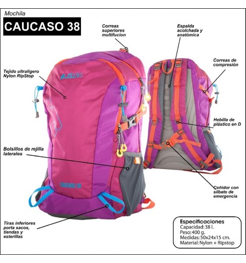 mochila para caminata