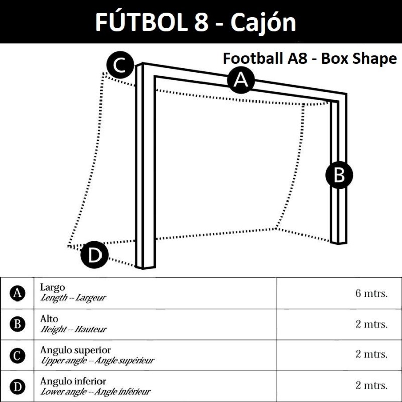 Juego Redes Porterías Fútbol 8 Expert Cajón