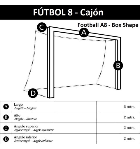 Juego Redes Porterías Fútbol 8 Expert Cajón