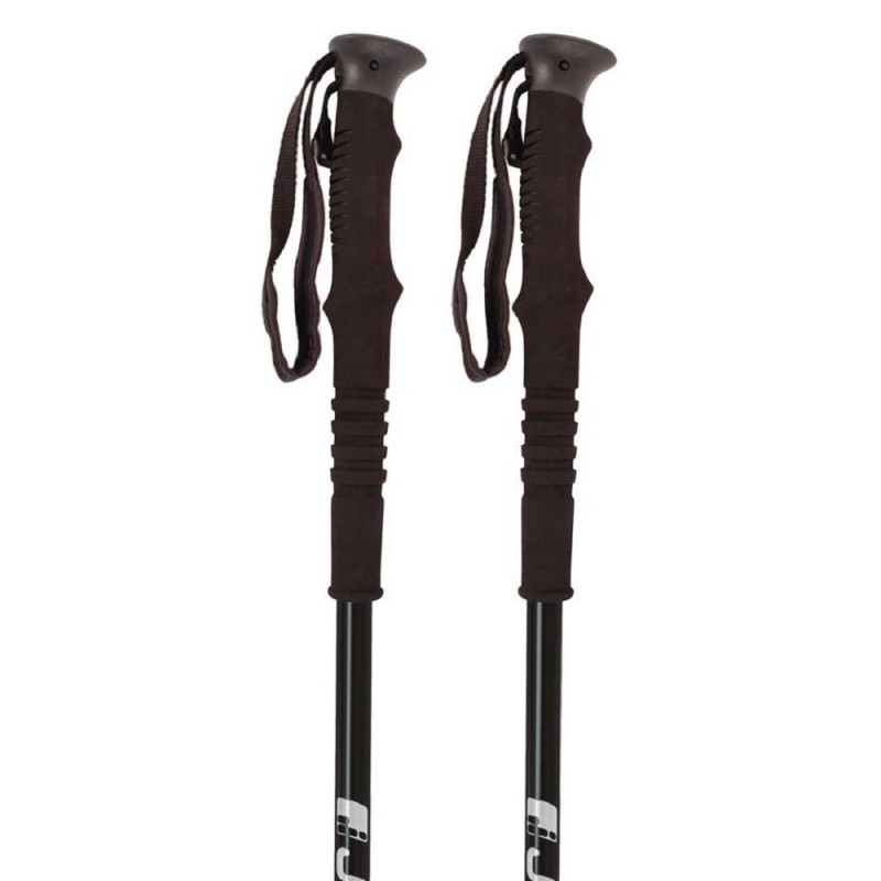 Set 2 Bastones Trekking Joluvi Overgrip Negro