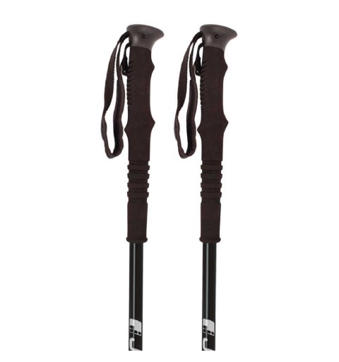 Set 2 Bastones Trekking Joluvi Overgrip Negro