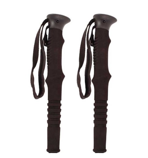 Set 2 Bastones Trekking Joluvi Overgrip Negro