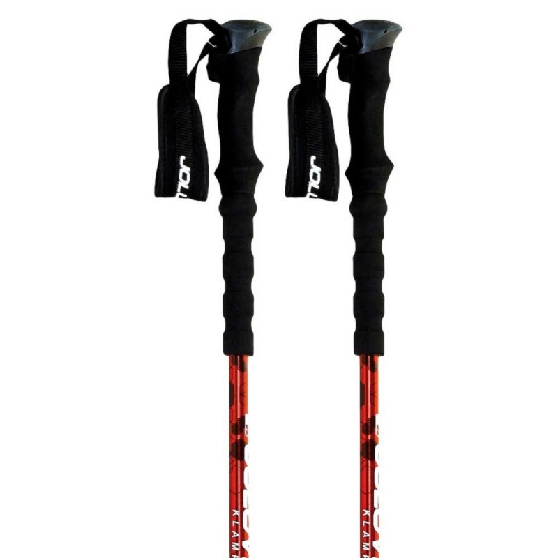 Set 2 Bastones Trekking Joluvi Klamp Rojo