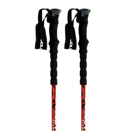 Set 2 Bastones Trekking Joluvi Klamp Rojo