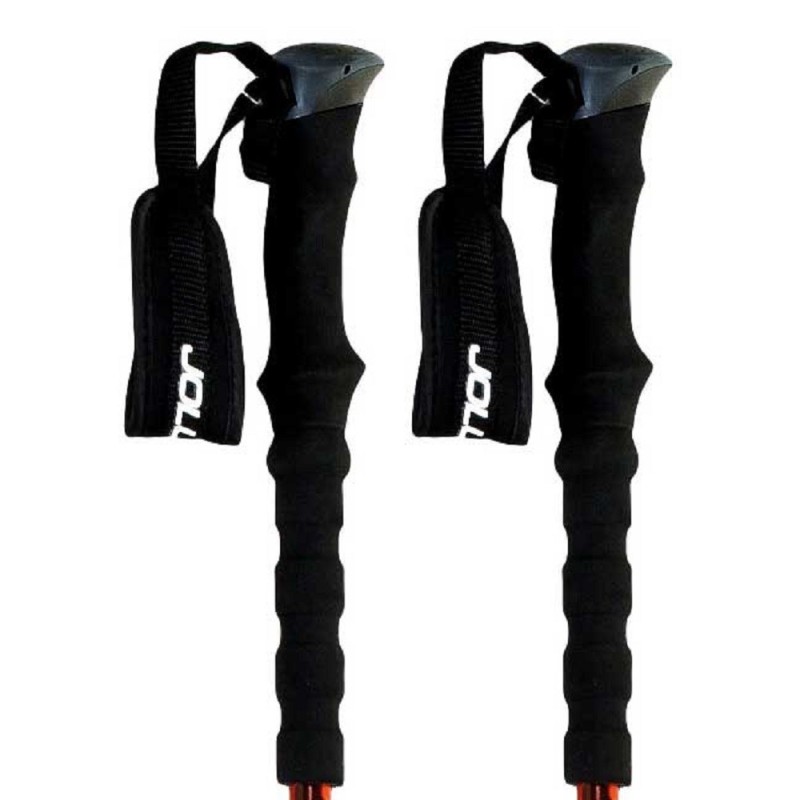 Set 2 Bastones Trekking Joluvi Klamp Rojo