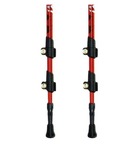 Set 2 Bastones Trekking Joluvi Klamp Rojo