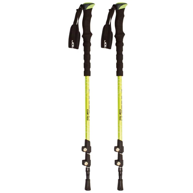 Juego Bastones Trekking Joluvi Klamp Pro 3 Verde Flúor