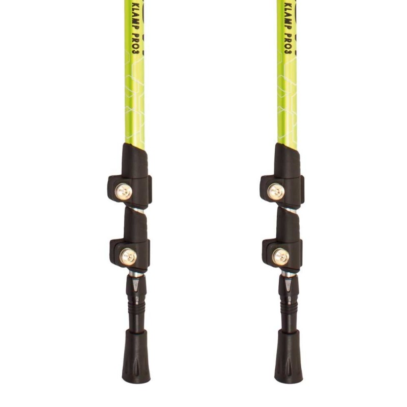 Juego Bastones Trekking Joluvi Klamp Pro 3 Verde Flúor