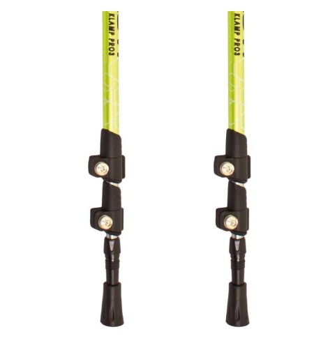 Juego Bastones Trekking Joluvi Klamp Pro 3 Verde Flúor