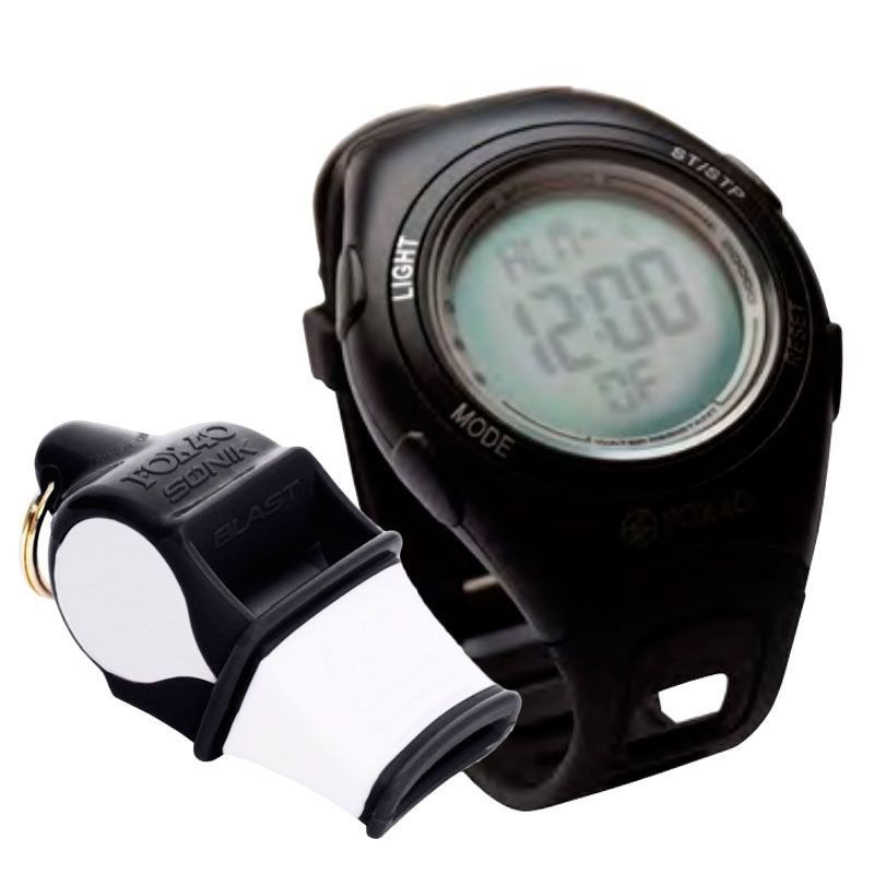 Pack Silbato Fox 40 Sonik Blast y Reloj - Black Edition