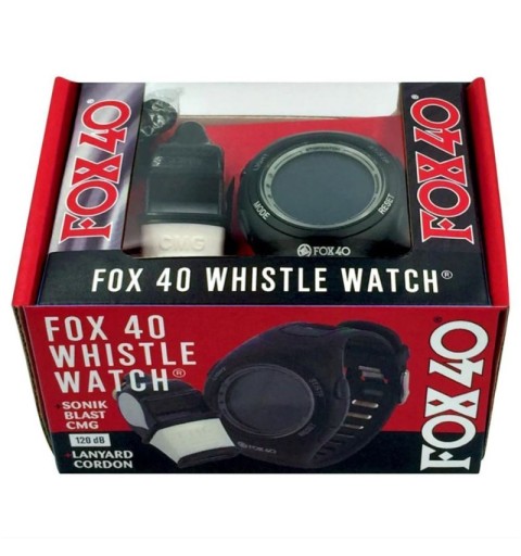 Pack Silbato Fox 40 Sonik Blast y Reloj - Black Edition