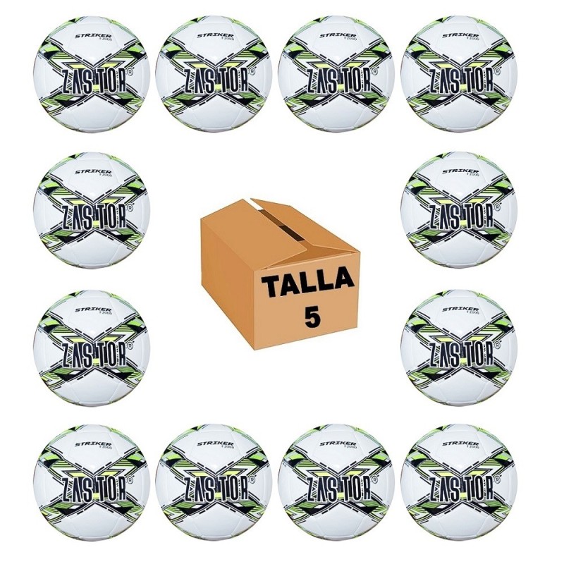 Pack 12 Balones Fútbol Zastor Striker 5F2000 T-5