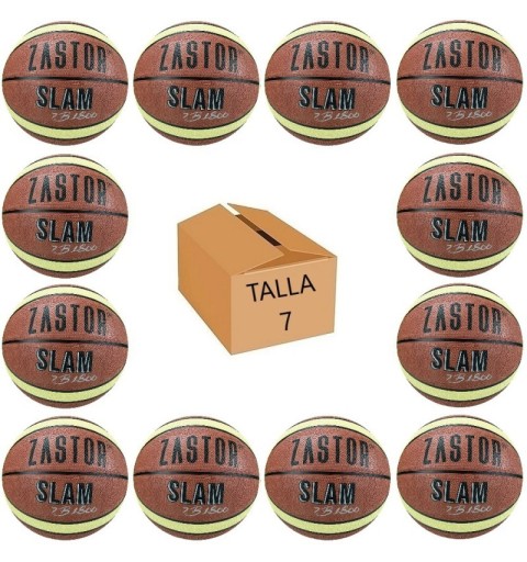 Pack 12 Balones Baloncesto Zastor Slam 7B1800 T-7