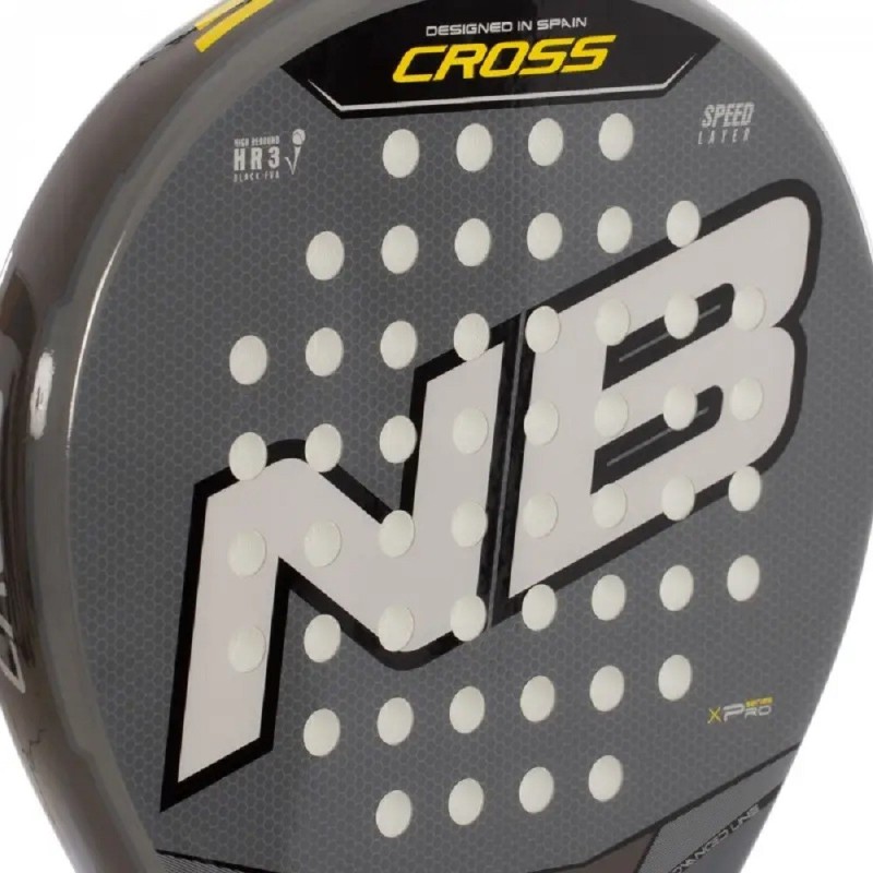 pala padel cross gris amarillo