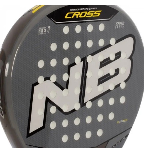 pala padel cross gris amarillo