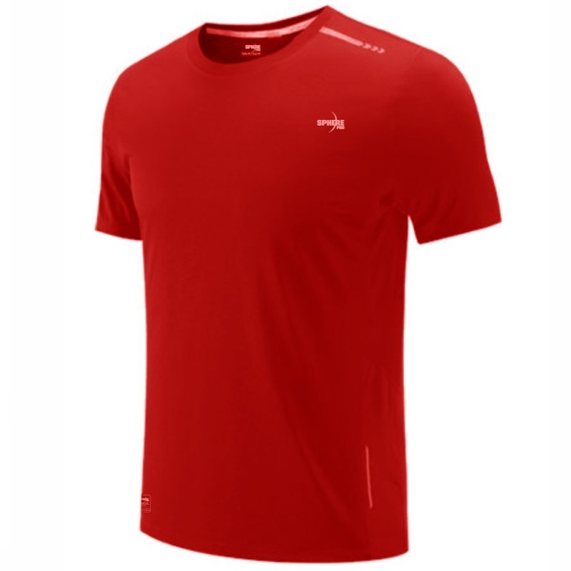 camiseta sphere pro rojo para correr de manera comoda