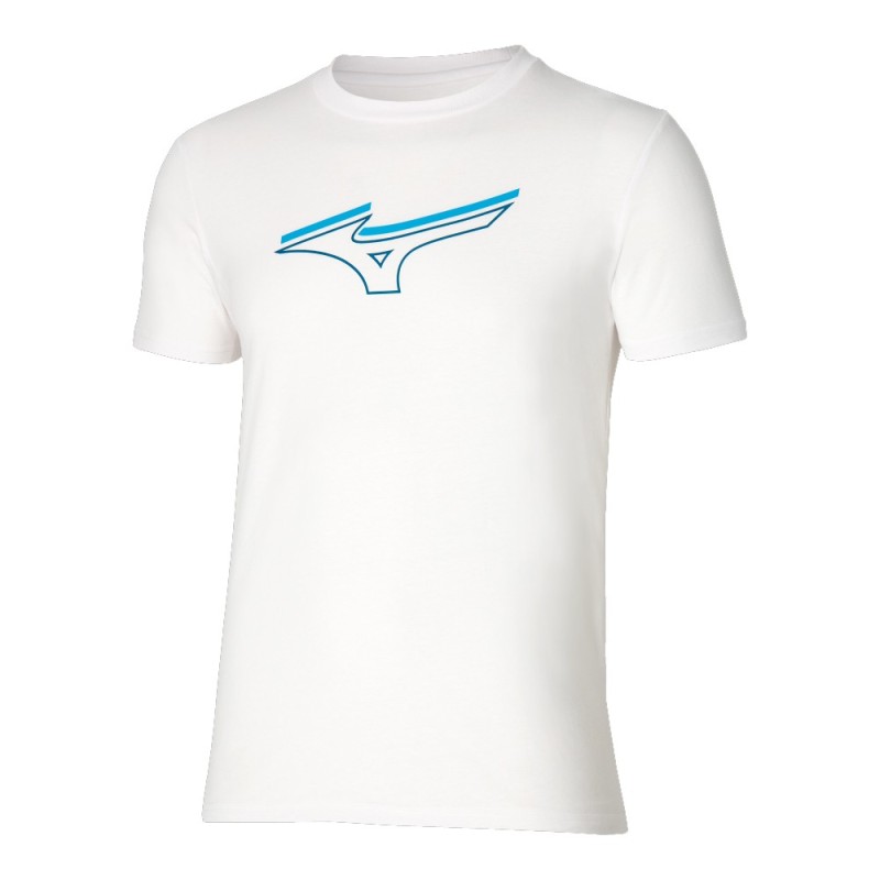 camiseta blanca de mizuno de 100% algodon