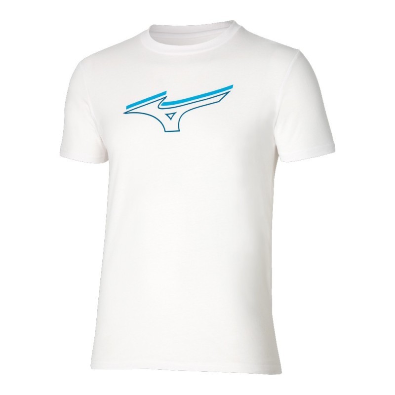 camiseta blanca de mizuno de 100% algodon