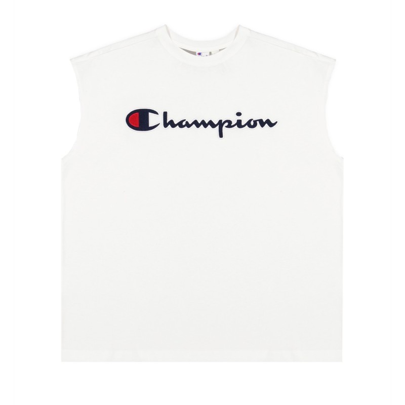 camiseta sin  mangas champion blanca