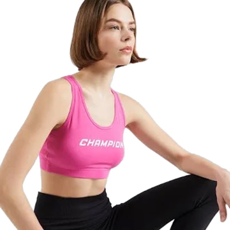 sujetador deportivo champion color fucsia para entrenar con total libertad