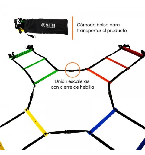 Escalera Agilidad Cruzada Zastor STP-Quad