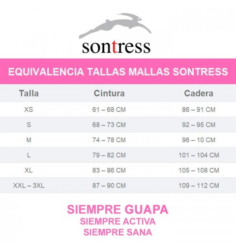 Malla Anticelulítica Adelgazante Sontress Slim Negro