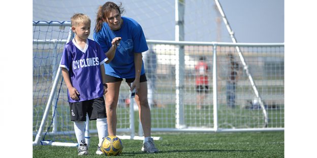 portero y entrenadora