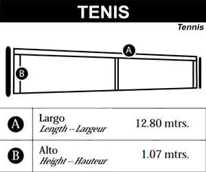 medidas red de tenis