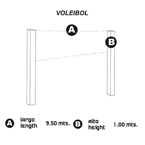 medidas voleibol